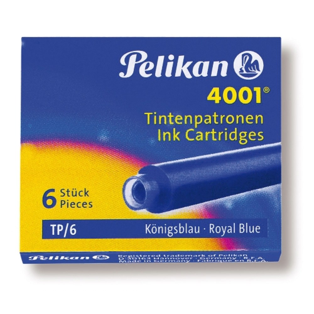 Pelikan Ink Cartidge Pack of 6 Royal Blue 301176/301178